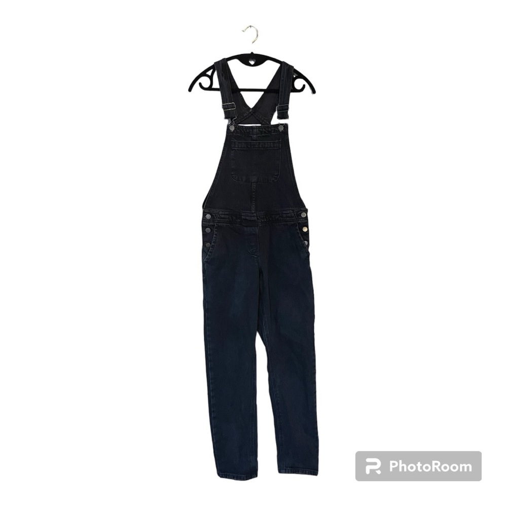 ASOS Black Washed‎ Factory Faded Quality Denim Overalls Size US 0 Size UK 4